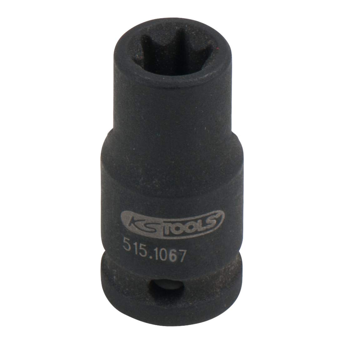 'KS Tools Plastic 515.1067 1/4 TORX E Impact Socket, Short, E7