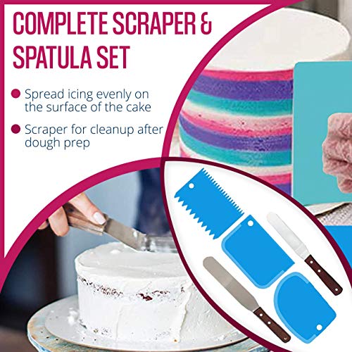 3 decorating+turntable+BOOk+Angled+couplers+10+Scraper+Baking