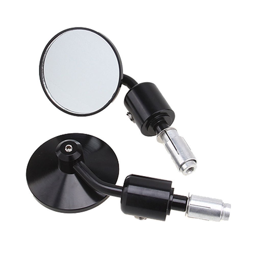 TABEN Round Bar End Motorcycle Convex Mirrors 7/8" Handle Bars Side Rear View Mirrors