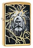 Zippo Lightening Lion Design Pocket Lighter