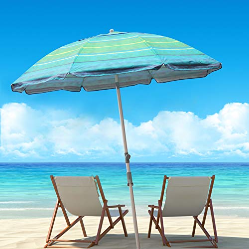 5 Blissun+Portable+Umbrella+Anchor+Stripe
