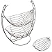 MyGift 3 Tier Gunmetal Gray Triple Hammock Fruit Vegetable Produce Metal Basket Rack Display Stand