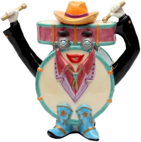 Appletree Design Musical Drum Teapot, 6-3/4-Inch