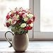 PETAFLOP Silk Flowers Fake Roses Artificial Flowers Wedding Flowers, Overall Diameter 10'' Pack of 4 Bunches