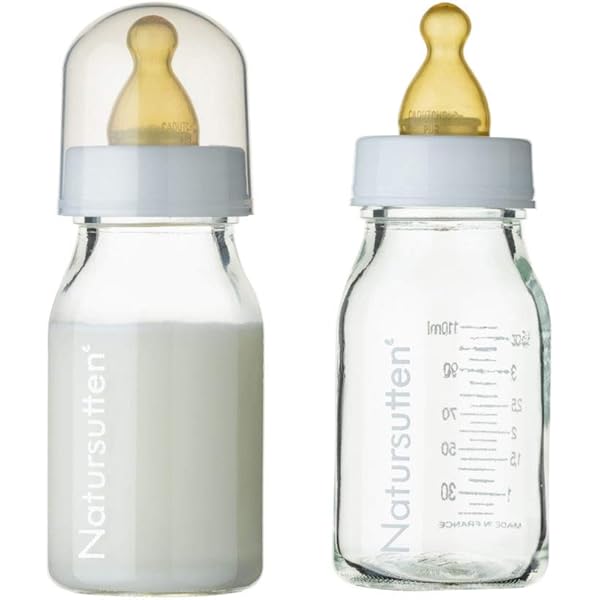 glass baby bottles natural rubber