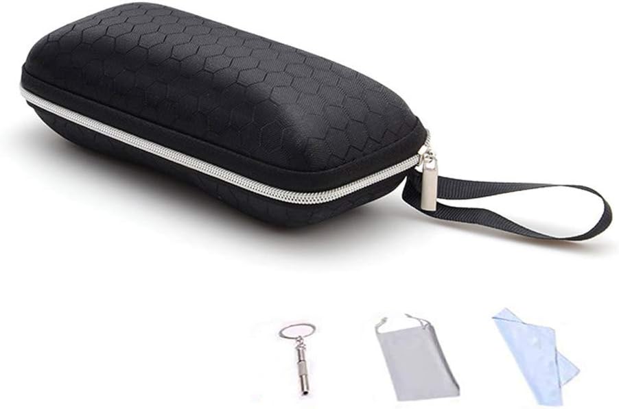 Zipper Eyeglasses Case, Honeycomb Glasses Sunglasses Case Box Protector for Men & Women or Children