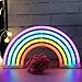 AIZESI Rainbow Neon Lights,Rainbow Christmas Lights,Neon Wall Light Battery Operated/USB Bedroom,Desk,Bar,Birthday Party,Living Room,Girl Room,Wedding Bathroom Party Festival Decorations