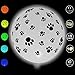 Ecparty LED Light Up White Latex Colors Change Balloons 15 Pack With Black Paw Prints