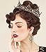 Aukmla Gold Queen Crowns and Tiaras Gothic Rhinestones Bridal Crown Wedding Party Headband Prom Hair Accessories for Women and Girls (Bronze-2)