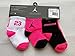 Nike 6 Pairs Infant Toddler Jumpman Jordan Socks, 12-24 Months, Black/Pink/White