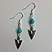 Arrowhead Turquoise Stone Earrings, on sterling silver earwires