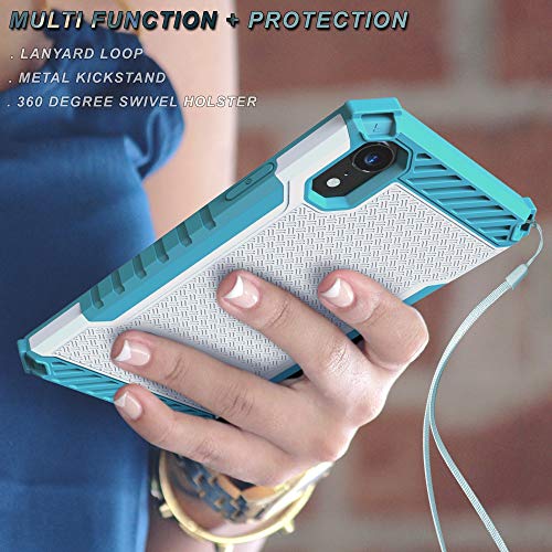 iPhone XR Case, TRISHIELD Rugged Cover with + [Belt Clip Holster] + [Built in Kickstand] iPhone XR 6.1 -Collage Surf Board - Thumbnail 5
