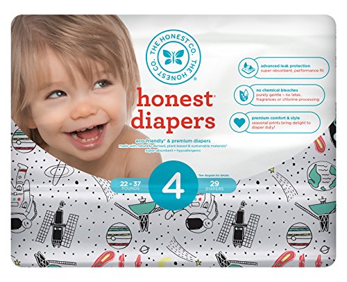 Honest Baby Diapers, Space Travel, Size 4, 116 Count