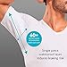 Ejis Sweat Proof Undershirt Men w/Sweat Pads & Antimicrobial Silver, Micro Modal V Neck (Medium, White)