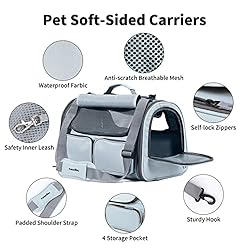FUKUMARU Cat Carrier, 4 Mesh Windows Small Dog