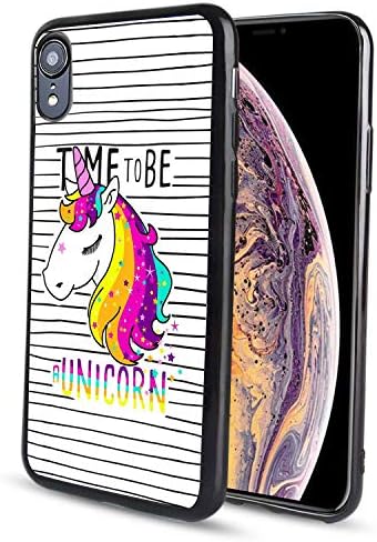 pzicase iPhone XR 6.1 inch Case, Unicorn Design TPU Soft Silicone Protective Durable Shockproof Case for iPhone XR