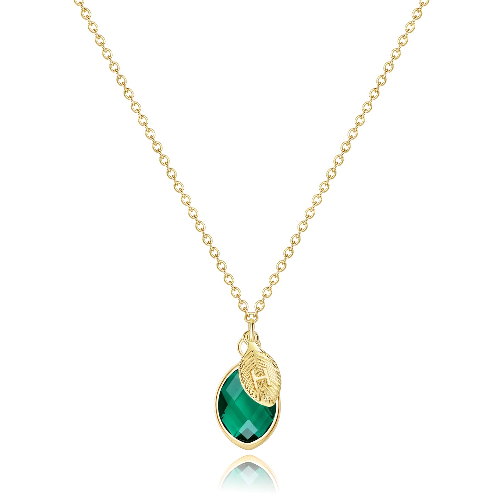 Me&Hz 14K Gold Filled May Birthstone Necklace