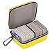 D DACCKIT Case for Pokemon Trading Cards, Fits Up to 400 Cards, Card Holder with Hand Strap & Carabiner - Lightning Yellow