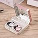 ROSENICE Contact Lens Case Mini Travel Portable Contact Case Container Holder(Light Pink)