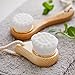 Huluwa Facial Cleansing Brush, Deep Gentle Exfoliation Face Brush with Natural Wood Handle, Soft and Effective Cleaning Facial Skin Care Tool, White