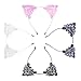 GenMo 4 Pack Lace Cat Ear Headbands for Women Gril Birthday Halloween Cosplay Party