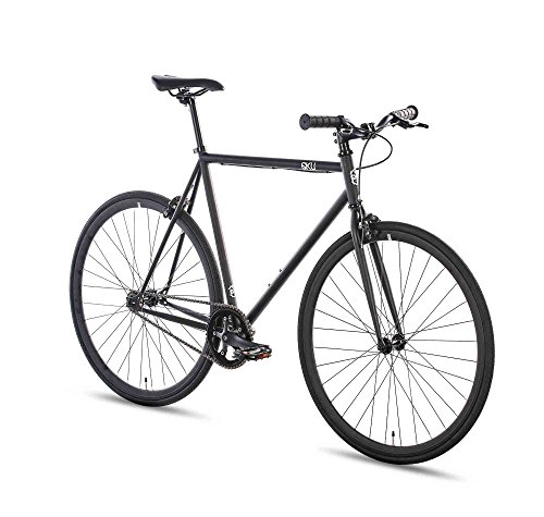 6KU Nebula 1 Fixed Gear Bicycle, Matte Black/Black, 52cm - Thumbnail 3