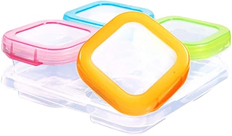 Amazon Co Jp ベビーフード保存容器 離乳食保存容器 冷凍小分け ベビーフードストレージコンテナ 離乳食 保存容器 赤ちゃん お出かけ 防漏 電子レンジ 冷蔵使用可 1ｍｌ 4点セット ホーム キッチン