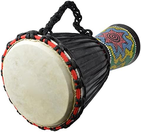 A-Star Solid Wood Hand Carved Djembe - 9 inch Head
