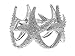 Alilang Womens Shiny Textured Starfish Stretch Bangle Cuff Statement Bracelet, Silver