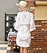 DQdq Women's Lace Cardigan Cover Ups Beachwear Cotton White XL to XXL