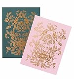 Rose Gold Foil Violet and Blue Rorschach Notebooks by Rifle Paper Co. -- Set of 2