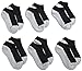 Jefferies Socks Little Boys' Seamless Sport Low Cut Half Cushion  Socks (Pack of 6), Black/Grey, 8-9.5