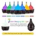 BZseed 300ml Diffusers for Essential Oils 8-12 Hour Cool Mist Humidifier Aromatherapy Diffuser with Timer Waterless Auto-Off, 7 Color Changing Lights Ultrasonic Dark Wood Diffuser for Baby Bedroomthumb 1