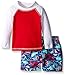 Flap Happy Baby Boys' Upf 50+ Rash Guard and Infant Swim Diaper Trunk Set