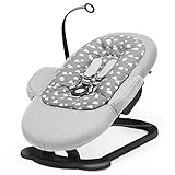 Stokke Steps Bouncer, Grey Clouds with Black Plastic
