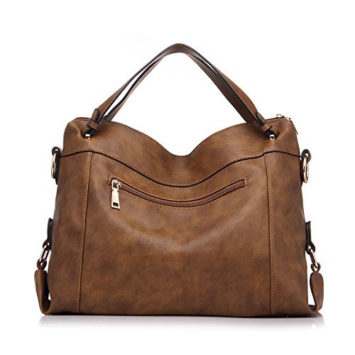 Realer Large Capacity PU Leather Handbag for Women Office Shoulder Bag