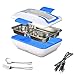 SUPOW Lunch Box, Portable Electric Heating Lunch Warmer Box with Removable Stainless Steel Container Food Heater and a Car Charger (Blue)