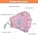 Dust Mask for Kids,Aniwon 3 Pcs PM2.5 Kids Mouth Face Mask with 6 Pcs Activated Carbon Filter Insert,Washable Cute Cotton Mouth Mask with Adjustable Straps (Pink)