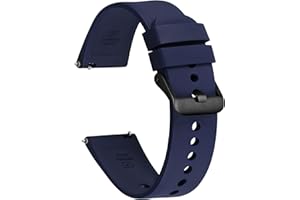 Ayadoo 18mm 19mm 20mm 21mm 22mm Silicone Watch Bands, Sporty Series Watch Straps with Quick Release