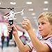 Kicko Flying Helicopter - Realistic Pull String Flying Chopper with Launcher - Pack of 12 - Includes Black Launcher and White Helicopter for Kids - Party Favors, Fun, Toy, Prize