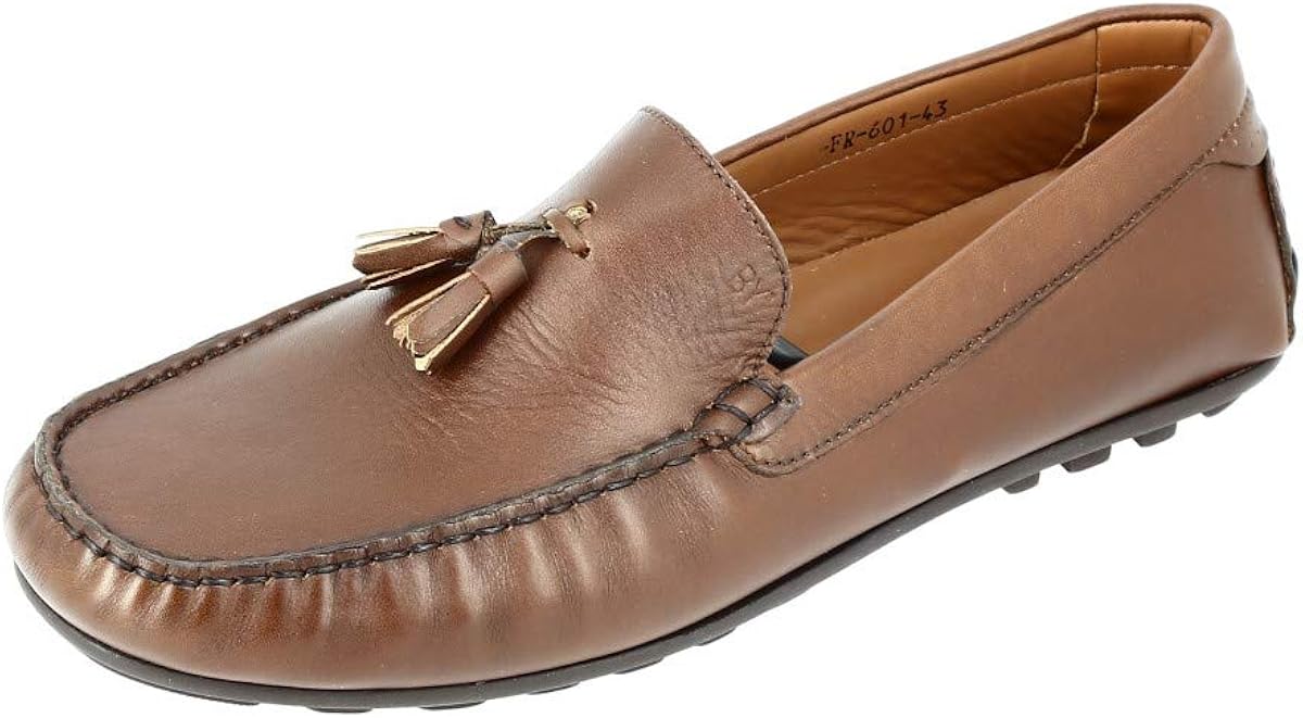 Men's Camel Leather Loafers with Tassels Amazon.co.uk Shoes & Bags