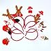 Aneco 6 Pack Christmas Santa Headbands Reindeer Antlers Headband Snowman Costume Hair Hoop for Christmas Holiday Party