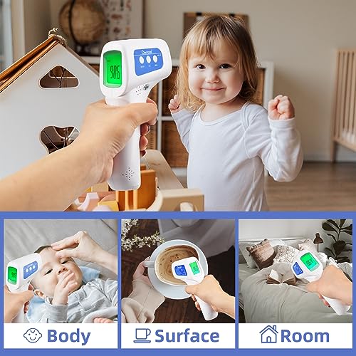 thumbnail image 2 of Berrcom Non-Contact Forehead Thermometer - Digital Infrared For Adults, Kids, Babies With Fever Alarm 2 of 13