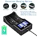 Asperx 18650 Battery Charger with Smart LCD Dispaly for Rechargeable Batteries 10440 14500 16340 18650 RCR123 26650 Ni-MH Ni-Cd AA AAA Li-ion LiFePO4 IMR