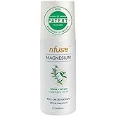 nfuse Magnesium Roll-On Deodorant - Natural, Aluminum-Free - Patented Magnesium Delivery Technology - Rosemary and Mint Essential Oils (Relieve and Refresh)
