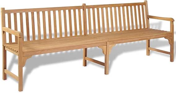 Tidyard Banco de jardín 240 cm Madera Teca Muebles terraza Exterior