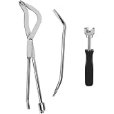 Osilly 3PCS Steel Drum Brake Tool Kit, Black | spring compressor function, adjustment spoon, double-ended pliers, for compatible return-spring service, auto repair tools