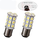 YITAMOTOR BA15D 5050 27-SMD LED Super White Car Marine Boat RV Camper Light 1142 1076 (Pack of 2)