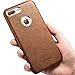 iPhone 8 Plus Case - Premium iPhone 8 Plus Leather Case - Best Mobile Cell Phone Cases Protective Back Cover - Slim Fit Vegan Artificial Synthetic PU Leather Case for Apple iPhone 8 Plus - Brown
