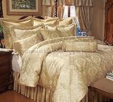 14 Piece King Gold Imperial Comforter set w/ Curtain Set